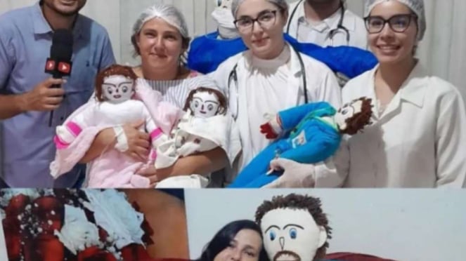 Wanita menikahi boneka